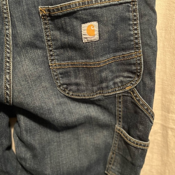 Carhartt slim fit , double knee jeans. Size 12. Blue. Great shape. - Picture 7 of 8